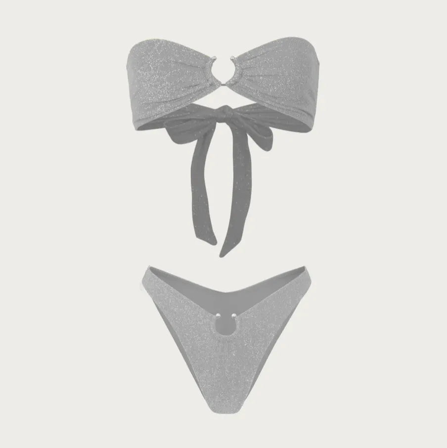 Aqua Goddess Shimmer Lurex Bikini
