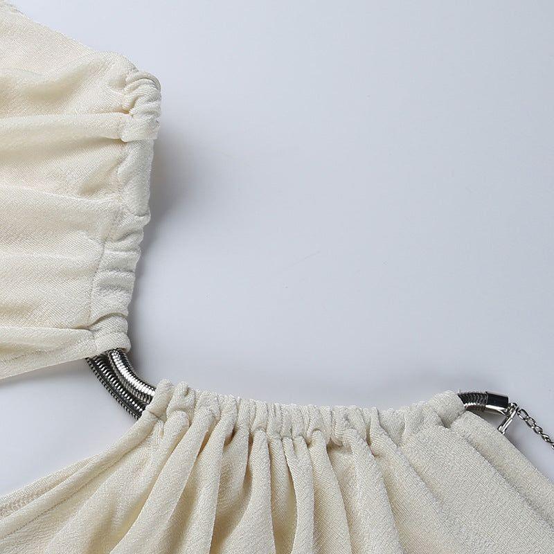 Ivory dress close-up