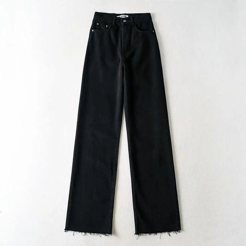 Black jeans on a white background