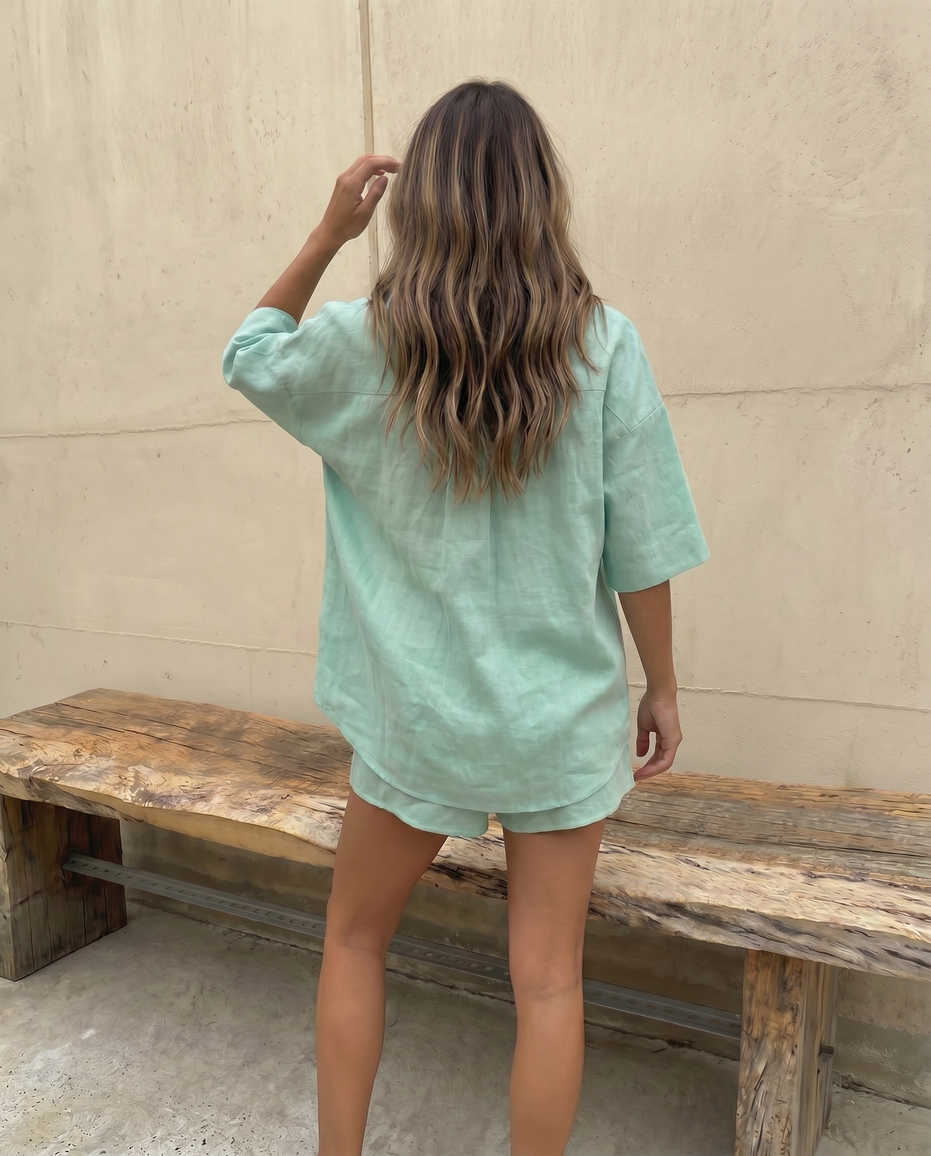loose-fit shirt and shorts co-ord set, casual style
