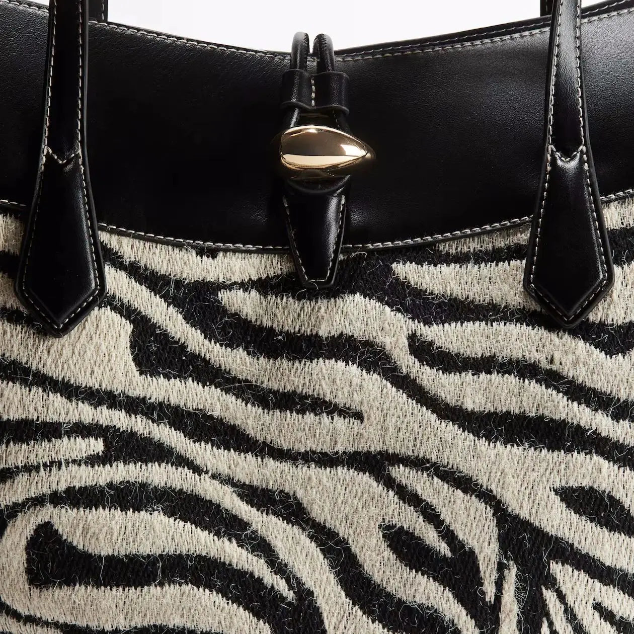 Afaria Zebra Print Shopper Bag - Zebra Print - Mermaid Way