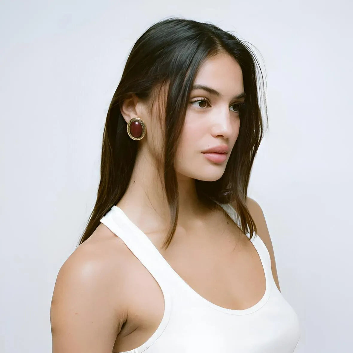white tank top with scoop neckline