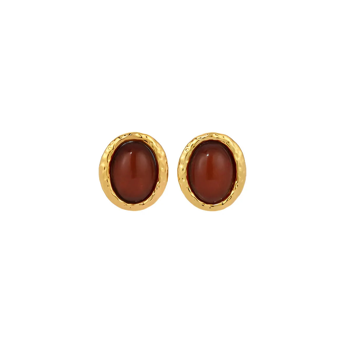 gold-tone and stone stud earrings, accessory