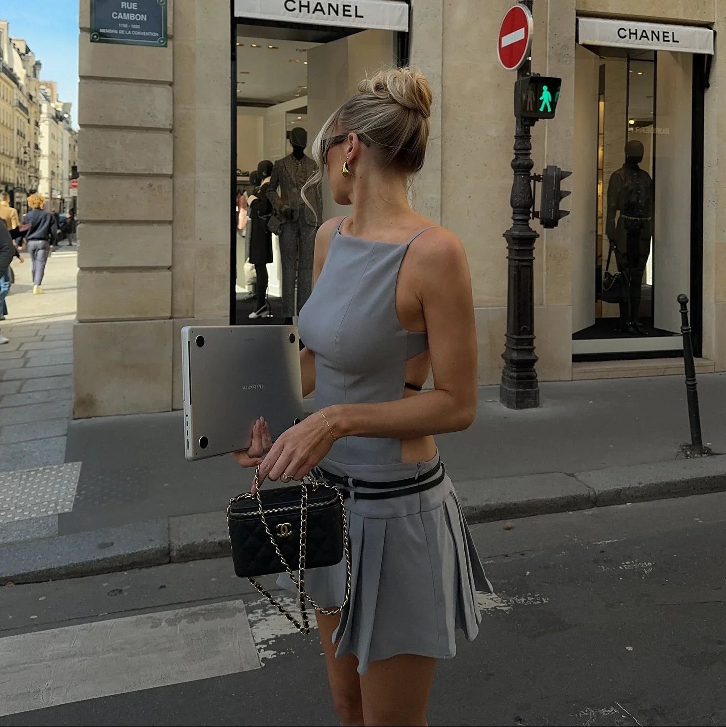 Airina Pleated Mini Dress With Belt Detail Mermaid Way