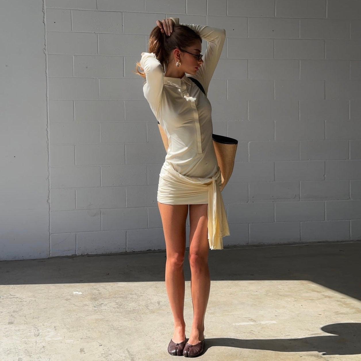 Bets Are Off Long Sleeve Shirt Mini Dress Mermaid Way