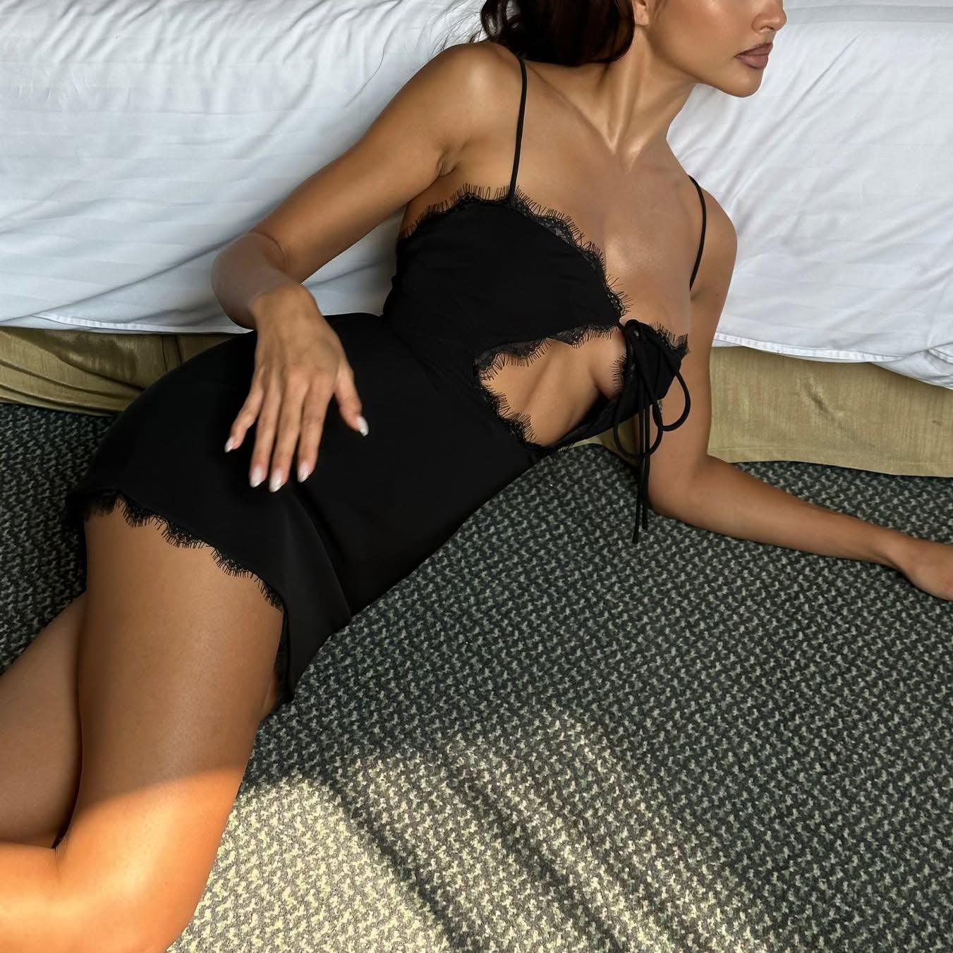 Blair Cut Out Mini Dress - Black / S - Mermaid Way