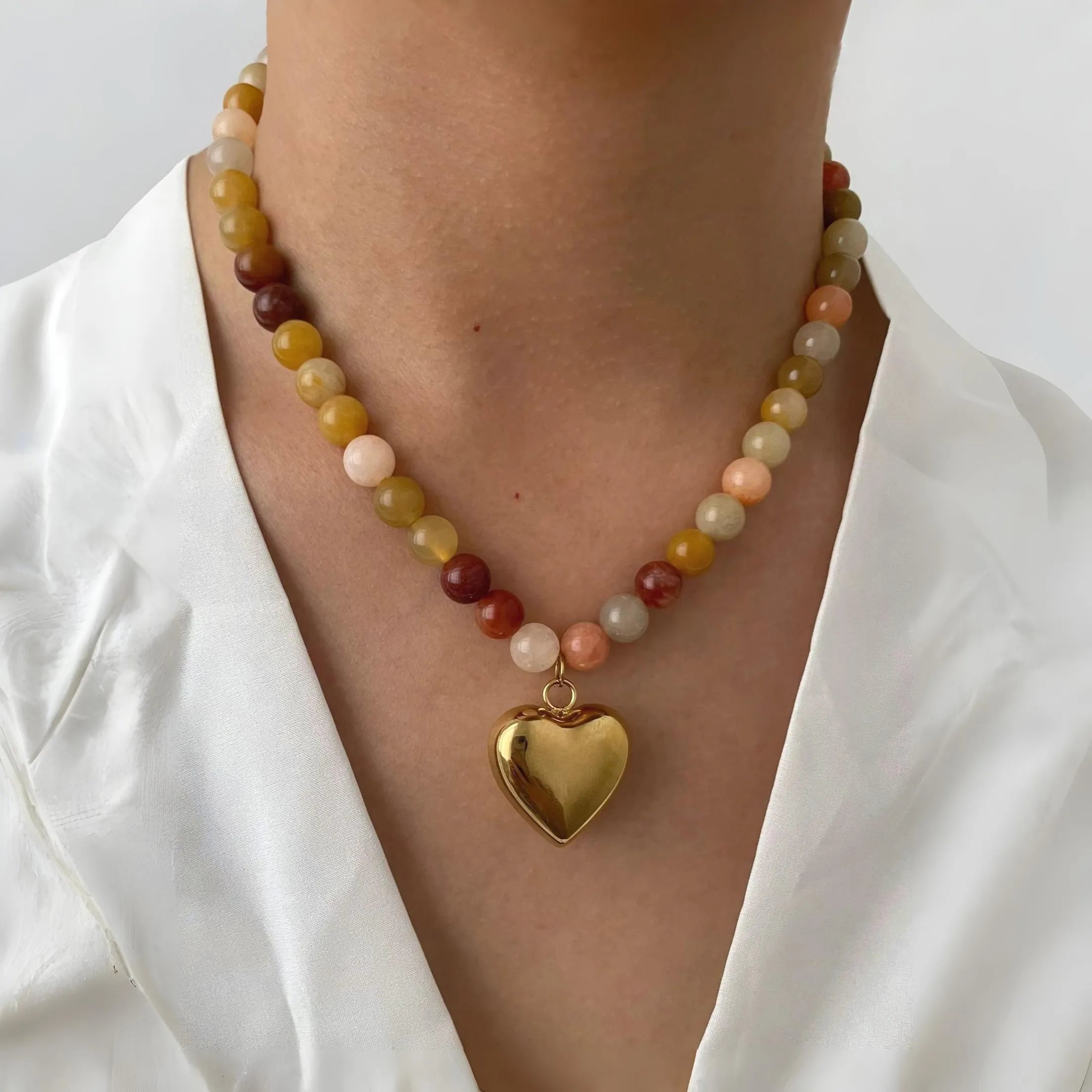 Bohemia Multi-color Stones Necklace Mermaid Way