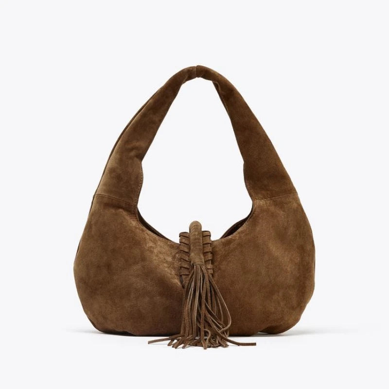 Boho Soul Fringed Shoulder Bag - Brown - Mermaid Way