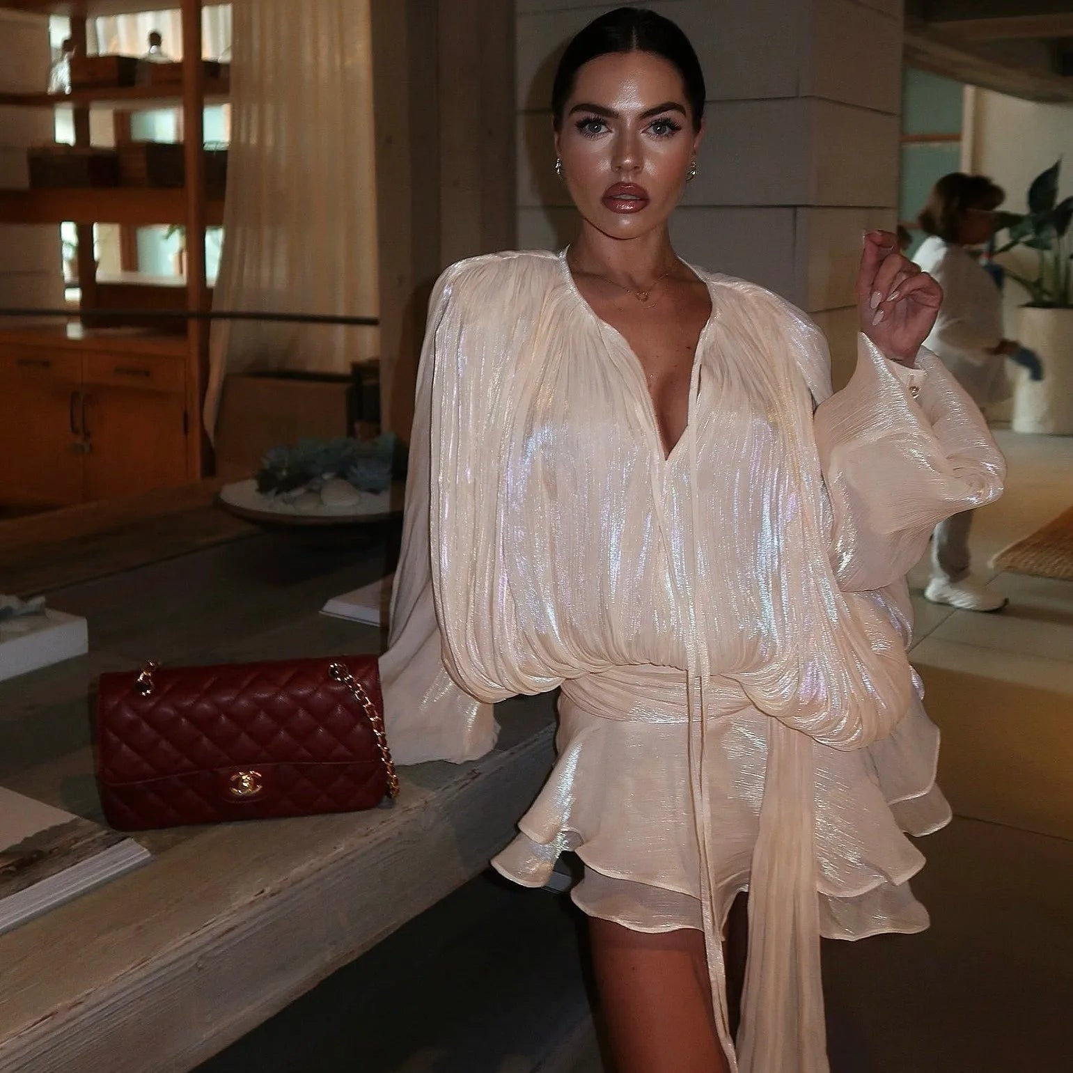 BouBaby Pleated Ruffled Mini Dress - Ivory / S - Mermaid Way