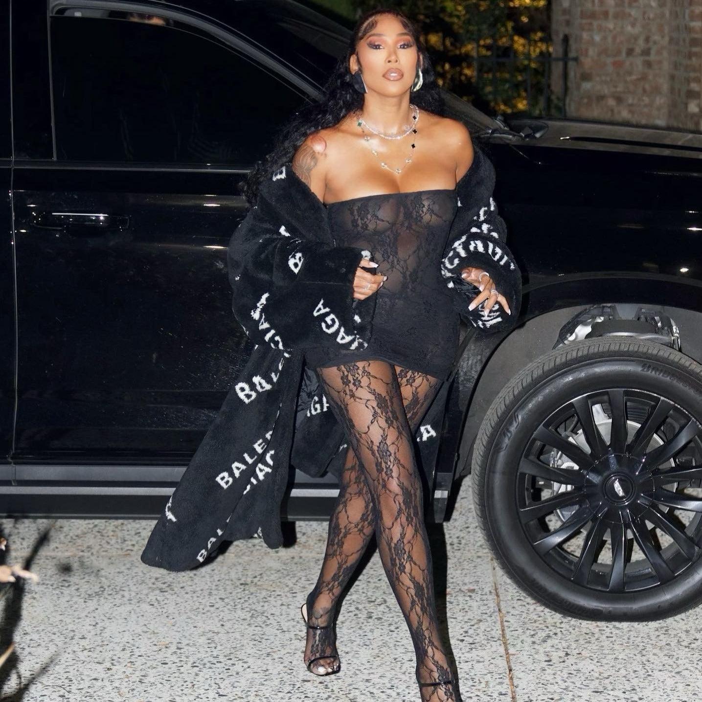 Breaking the Rules Black Lace Three-Piece Set