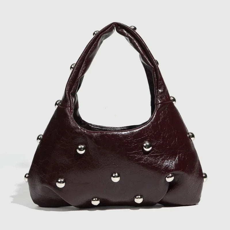 Brooklyn Love Chic Lady Rivet Bag - Brown - Mermaid Way