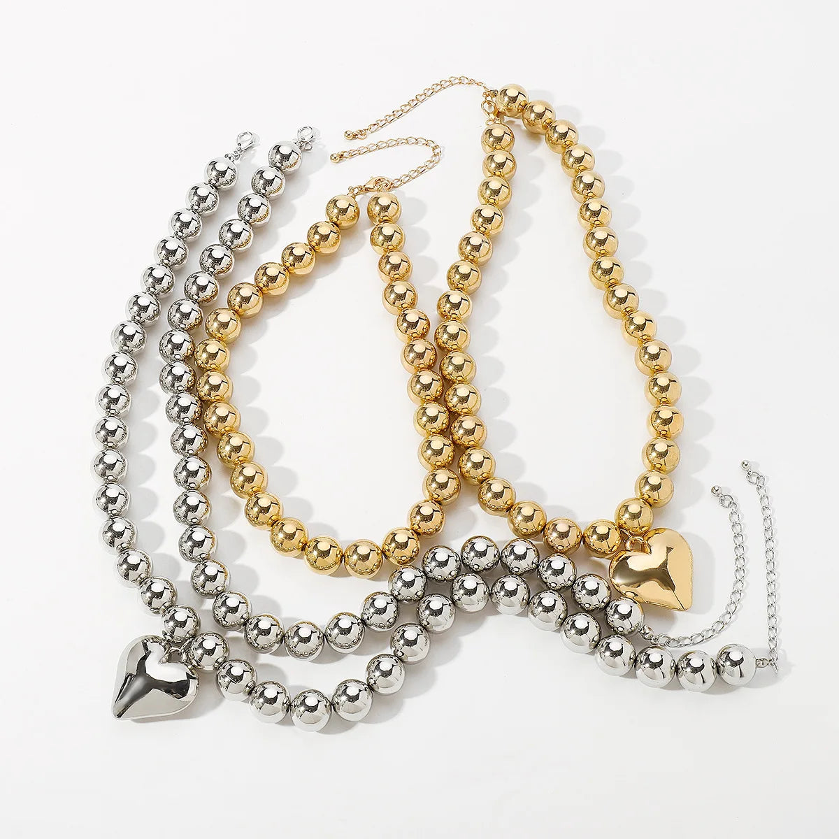 Bubble Heart Metallic Necklace Mermaid Way