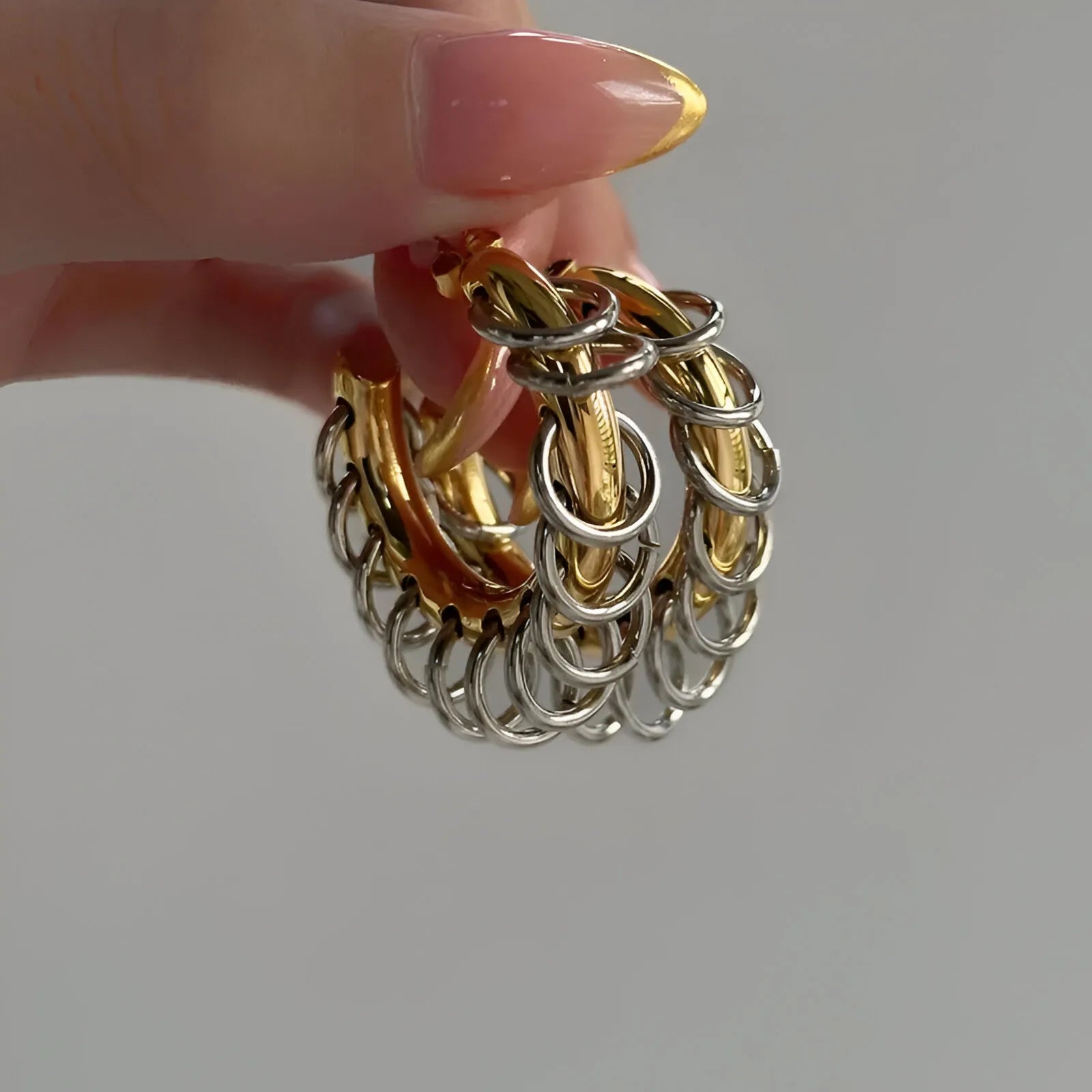 Chain Cascade Hoop Earrings Mermaid Way
