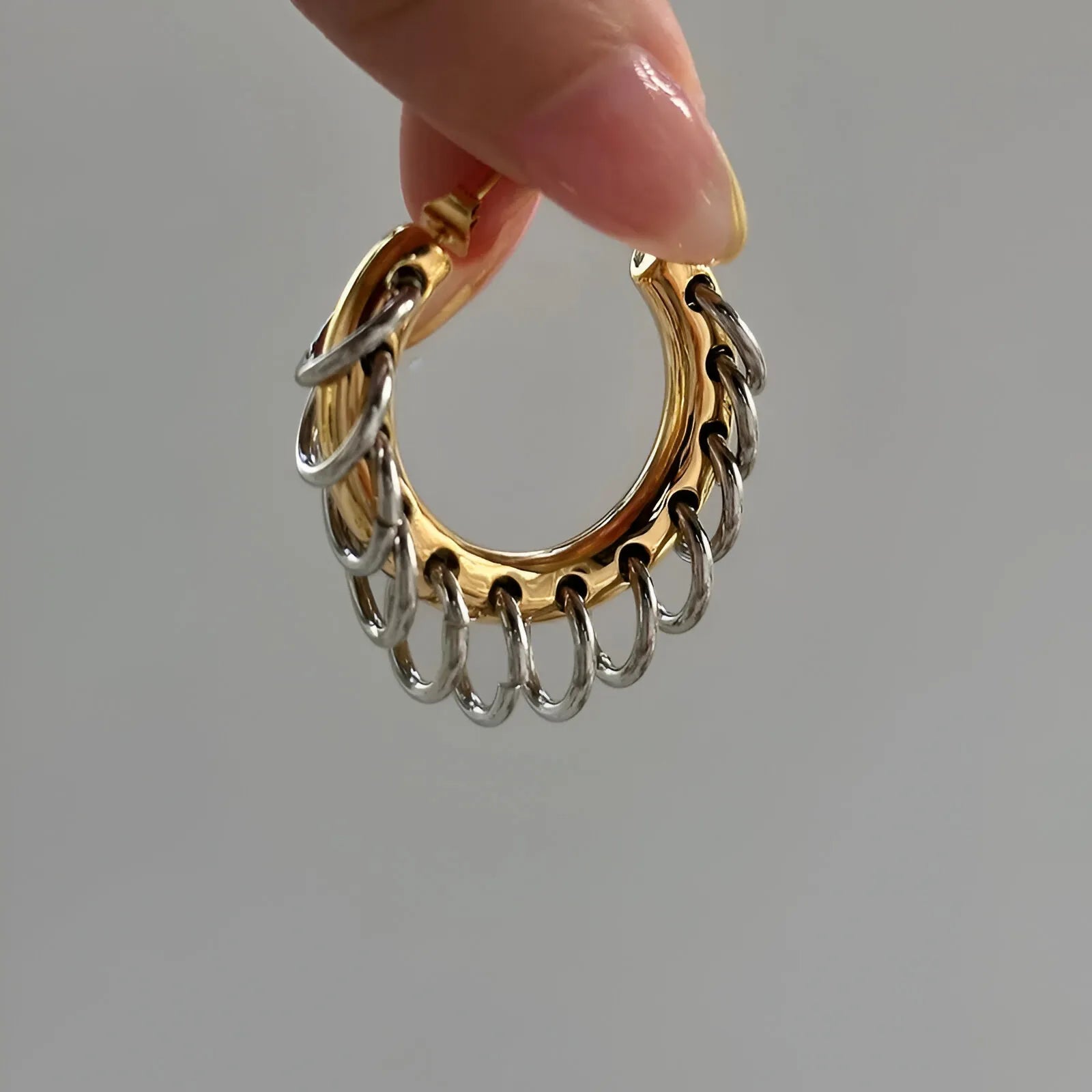 Chain Cascade Hoop Earrings Mermaid Way