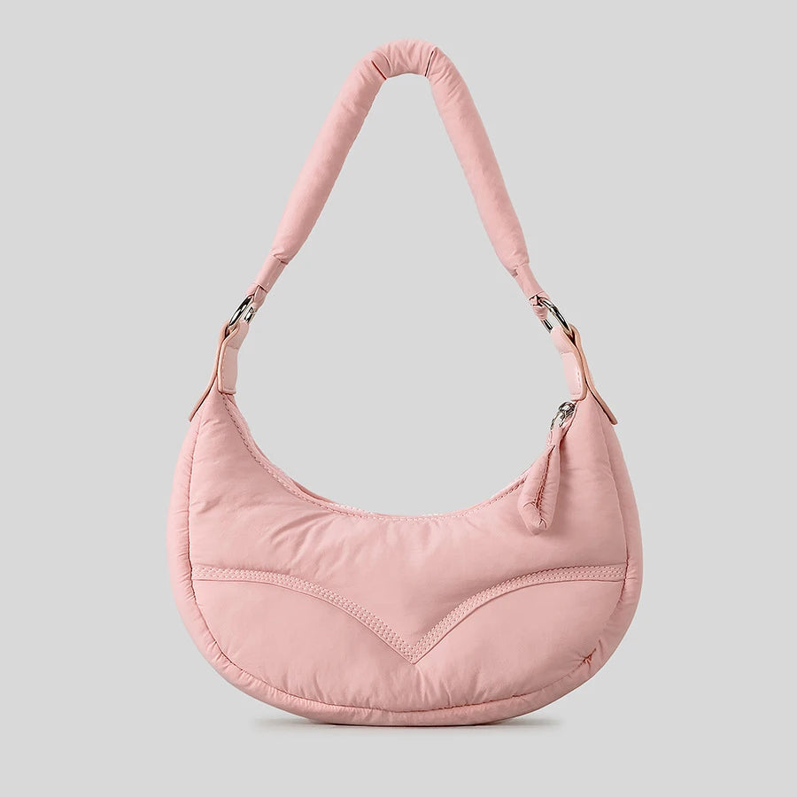 Cloud Touch Puffer Padded Shoulder Bag - Pink - Mermaid Way