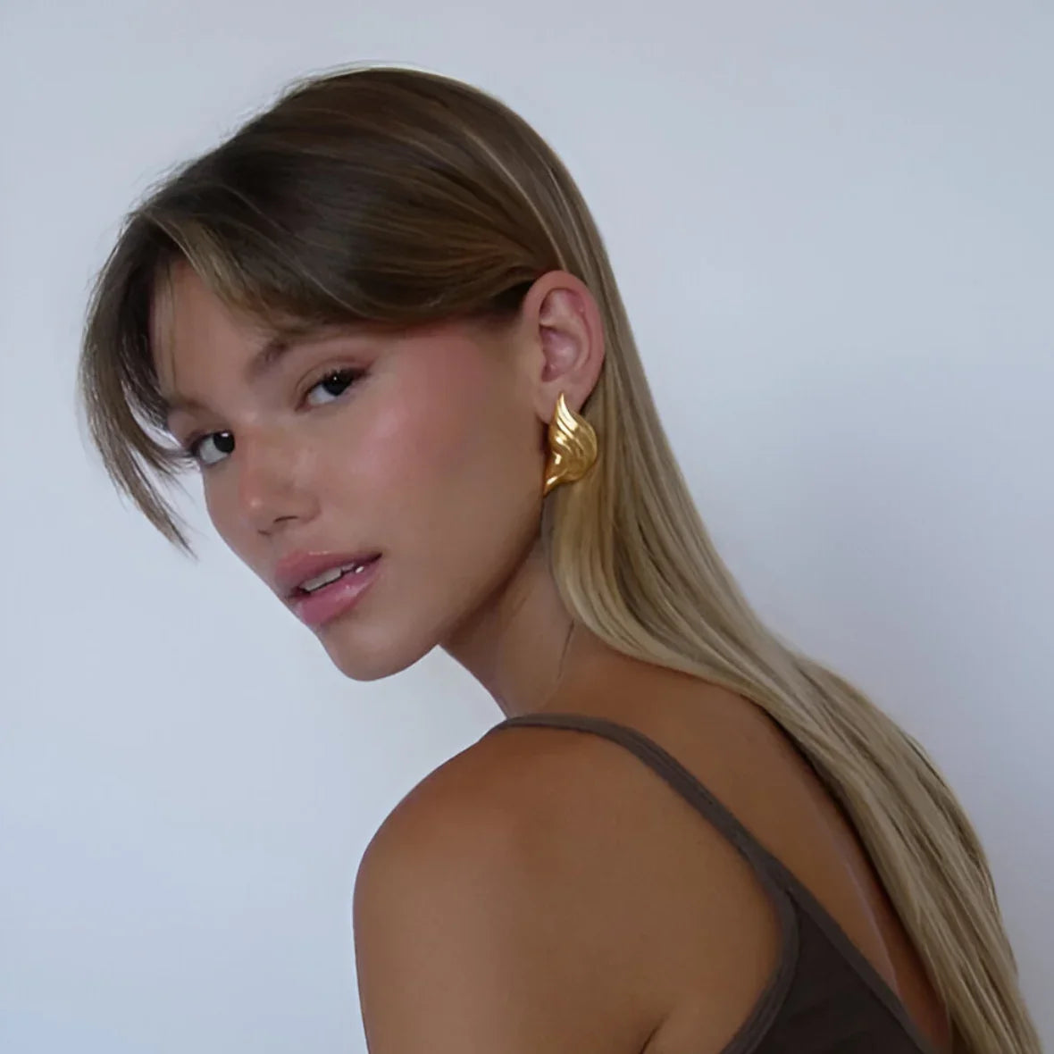 Croissant Gold Earrings Mermaid Way
