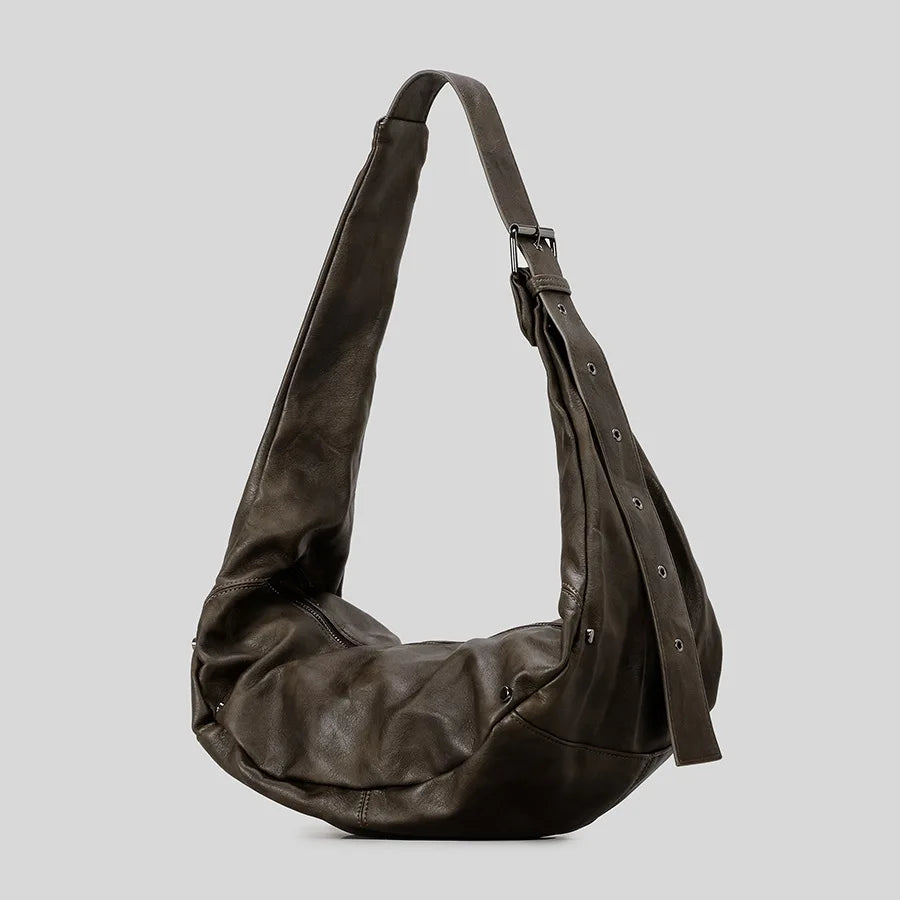 Dark Rebel Faux Leather Shoulder Bag - Brown - Mermaid Way