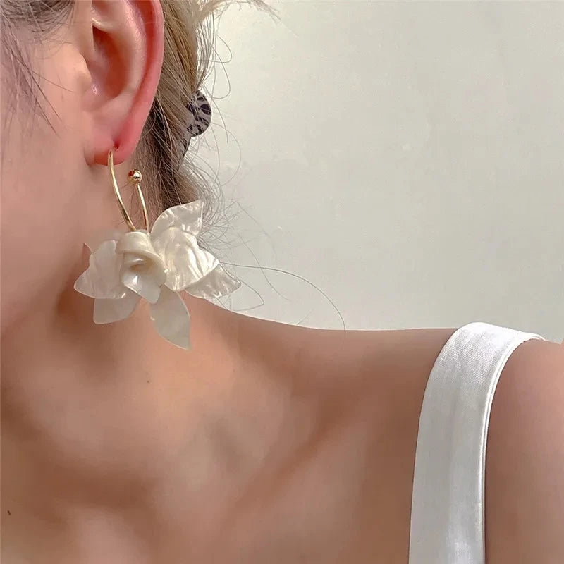 Gardenia White Flower Earrings Mermaid Way