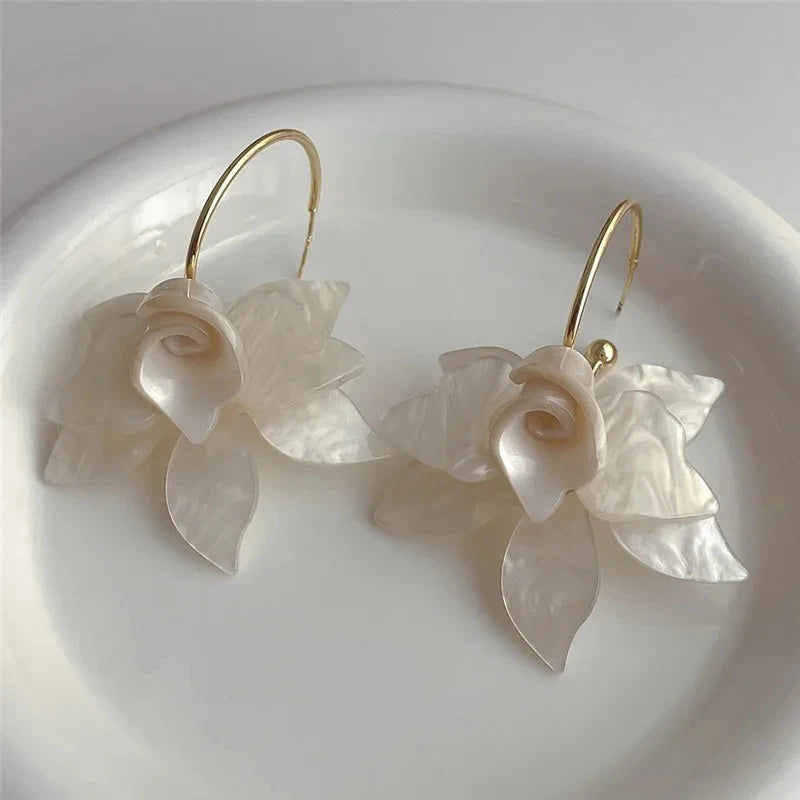 Gardenia White Flower Earrings Mermaid Way