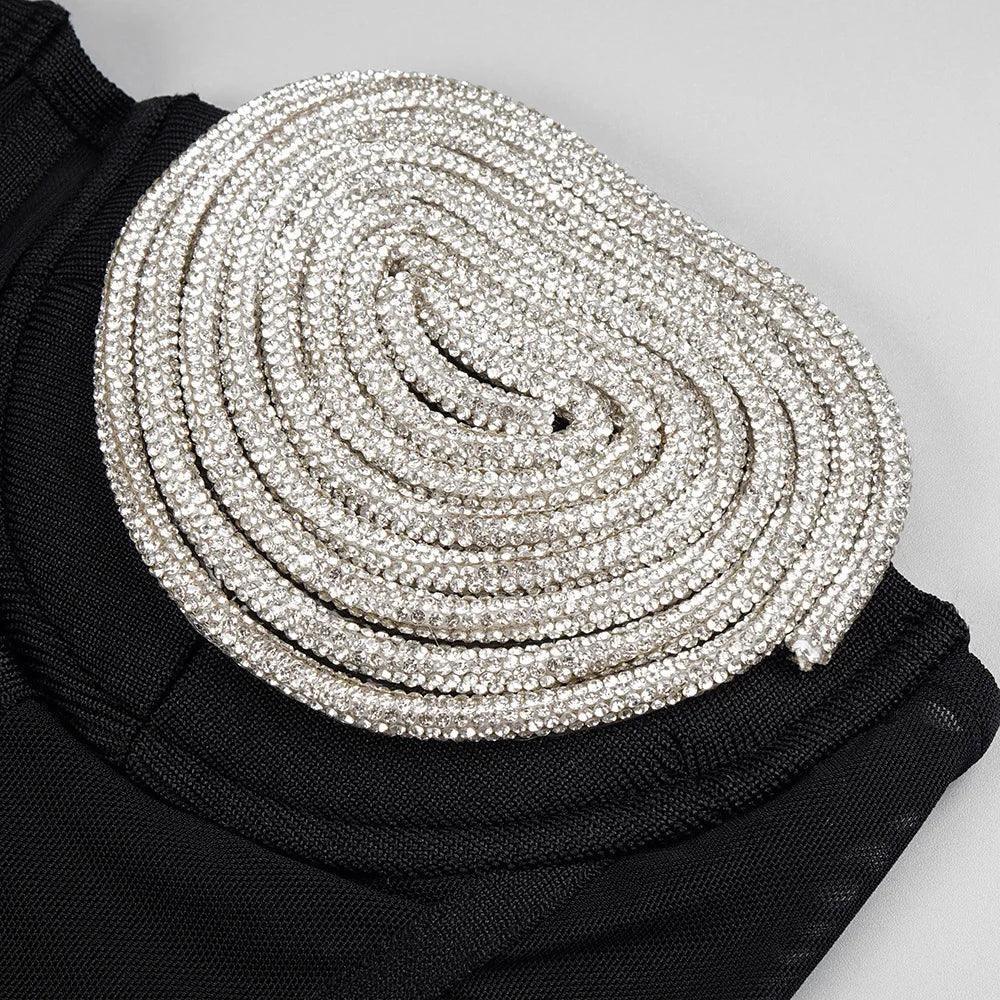 rhinestone belt accessory, evening look