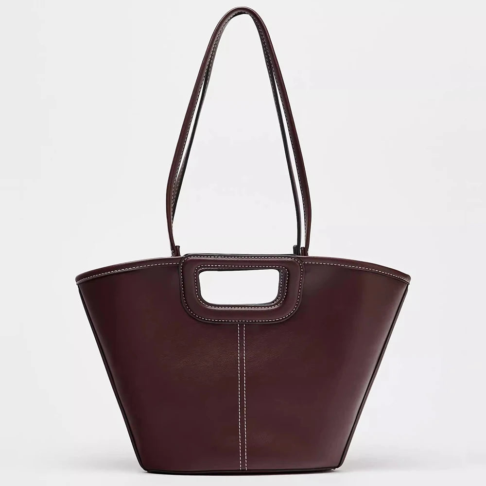 Heritage Bucket Shoulder Bag - Burgundy / S - Mermaid Way