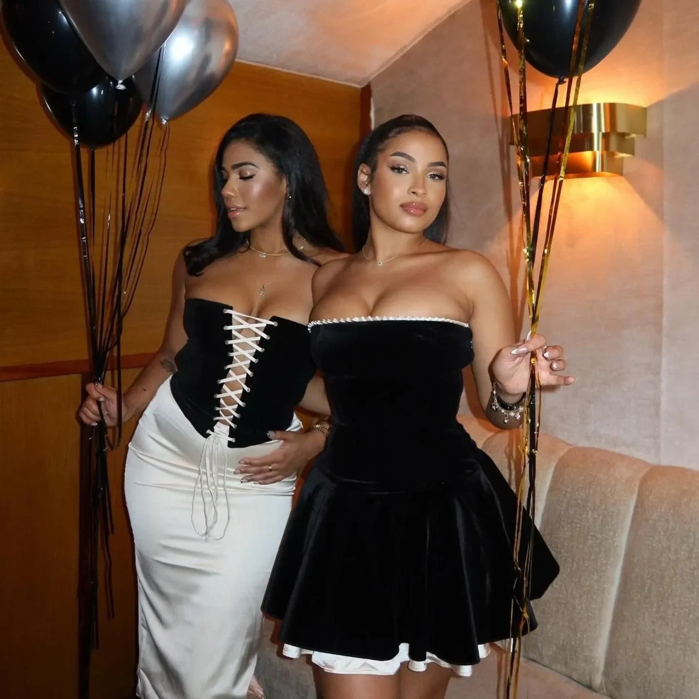 Highway To Heaven Vintage Velvet Mini Dress - Black / S - Mermaid Way