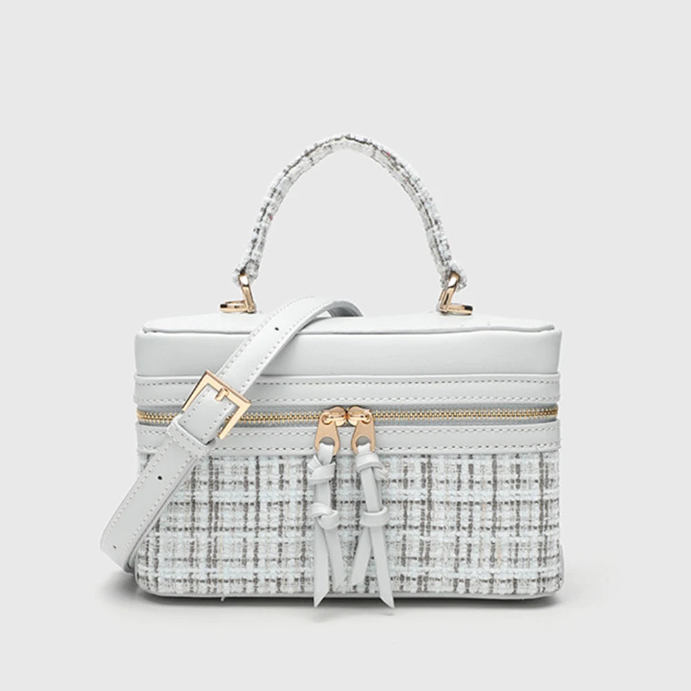 Juliette Woolen Handbag with Shoulder Strap - Red - Mermaid Way