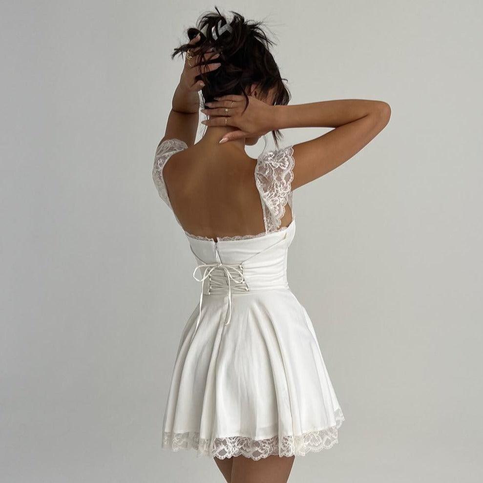 strapless open back dress Avalia Backless Scarf Mini Dress main image 1