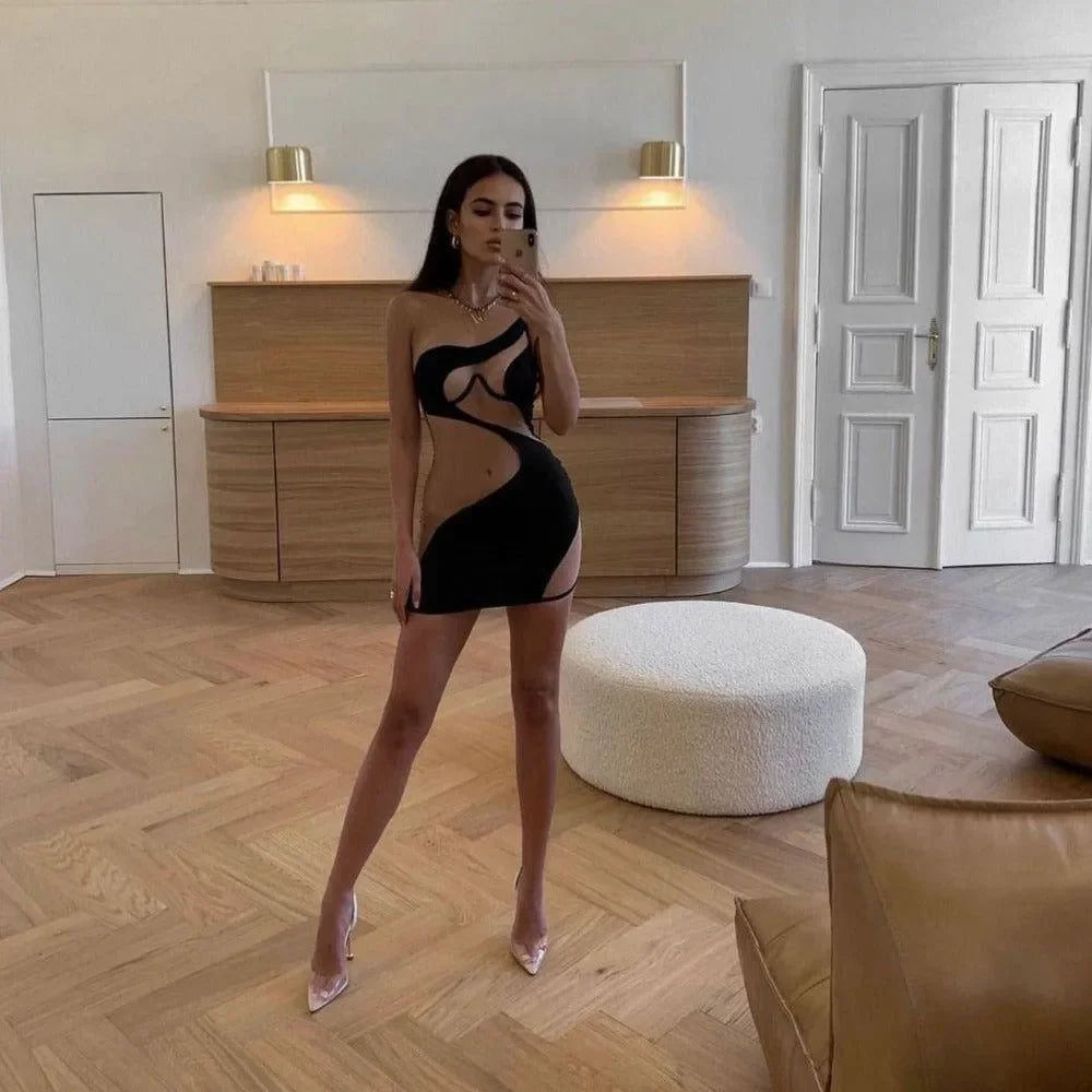 cut-out mini dress, night-out style