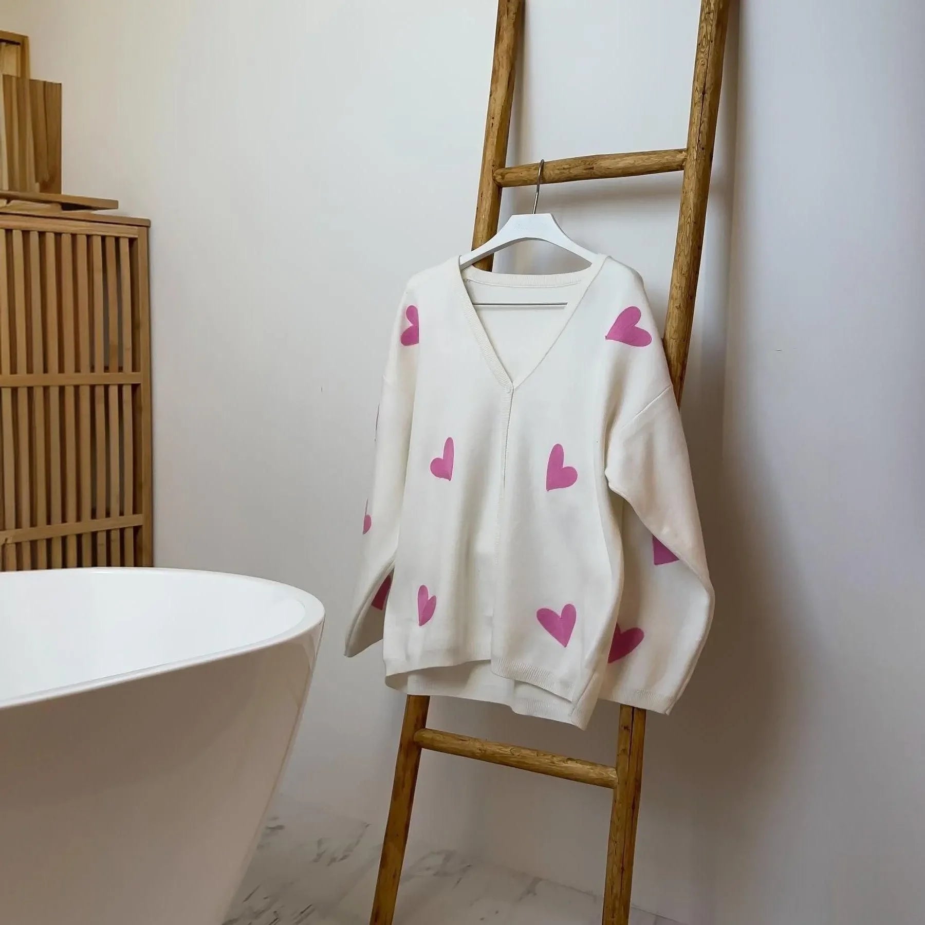 Long Way Relaxed Fit Knit Cardigan - Pink / S - Mermaid Way