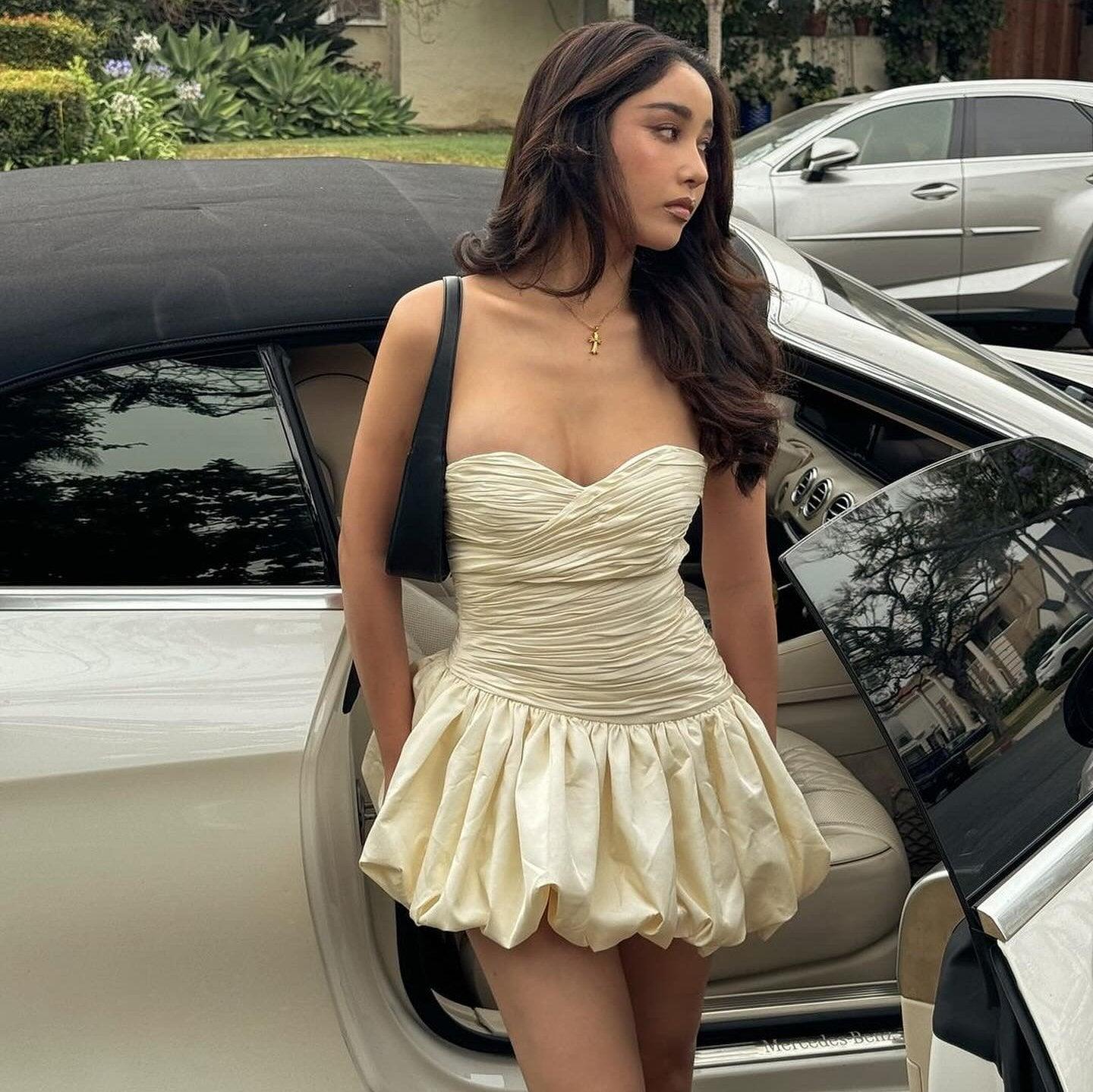 Lovely Layers Ivory Mini Dress - Playful Elegance | Mermaid Way, S Lovely Layers Ivory Mini Dress - Playful Elegance | Mermaid Way, S