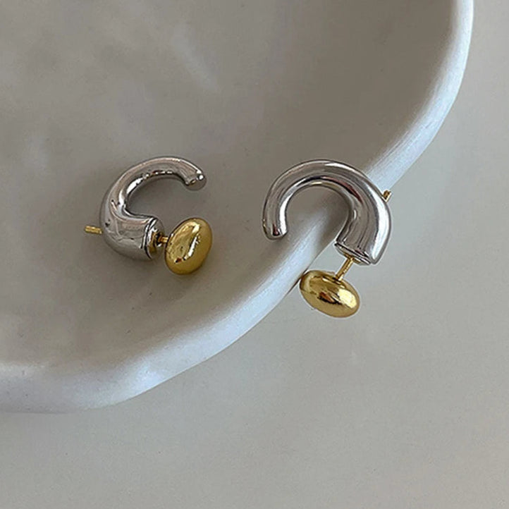 Lunar Swirl Hoops Earrings Mermaid Way