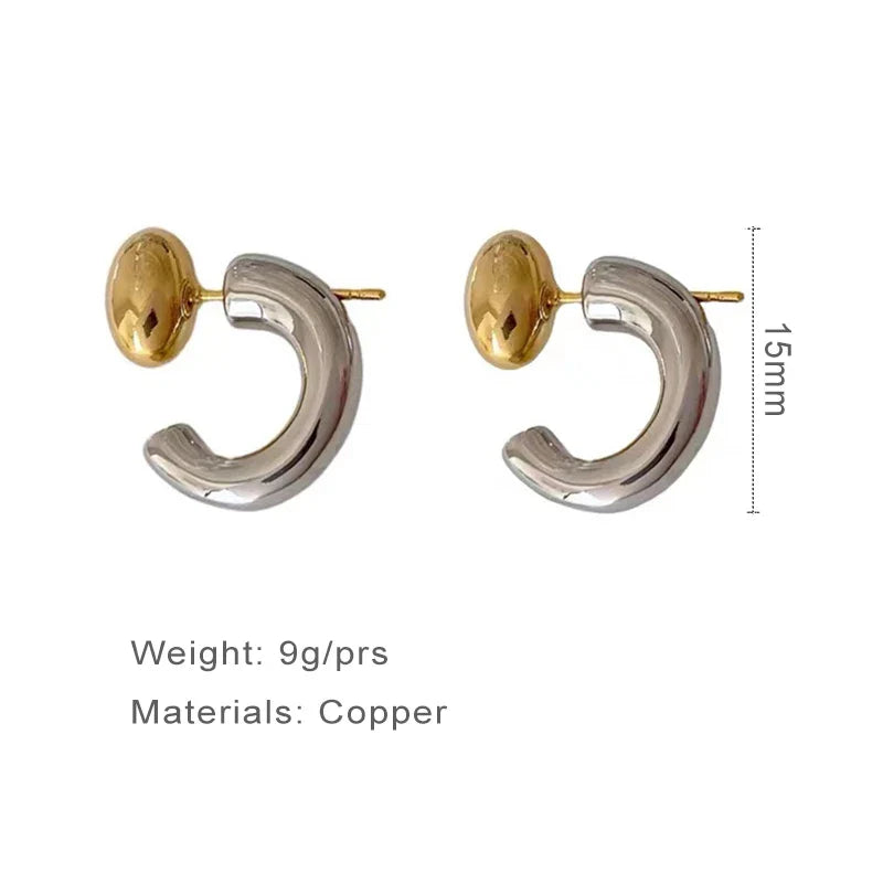 Lunar Swirl Hoops Earrings Mermaid Way