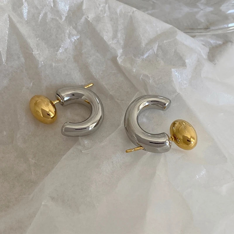 Lunar Swirl Hoops Earrings Mermaid Way