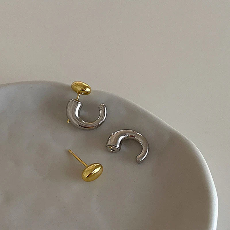 Lunar Swirl Hoops Earrings Mermaid Way