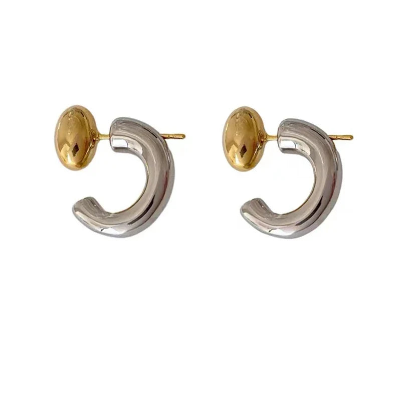 Lunar Swirl Hoops Earrings Mermaid Way