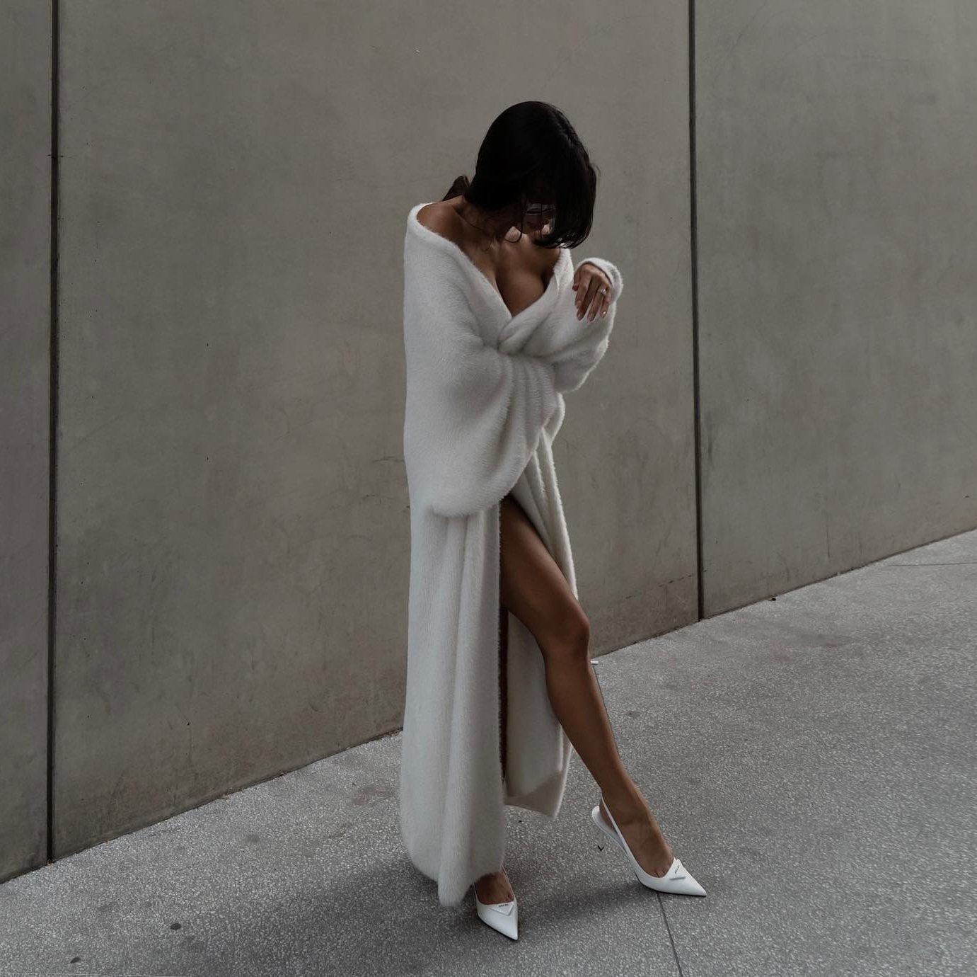 Misty Long Sleeve Oversized Cardigan - White / S - Mermaid Way