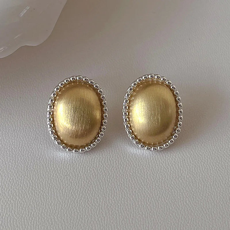 Moon & Sun Cameos Two-Tone Stud Earrings - Gold - Mermaid Way