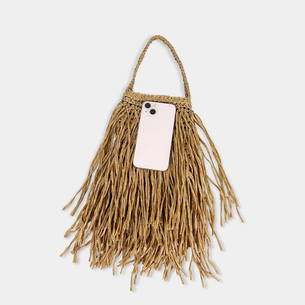 Nomad Long Tassel Clutch - Khaki - Mermaid Way