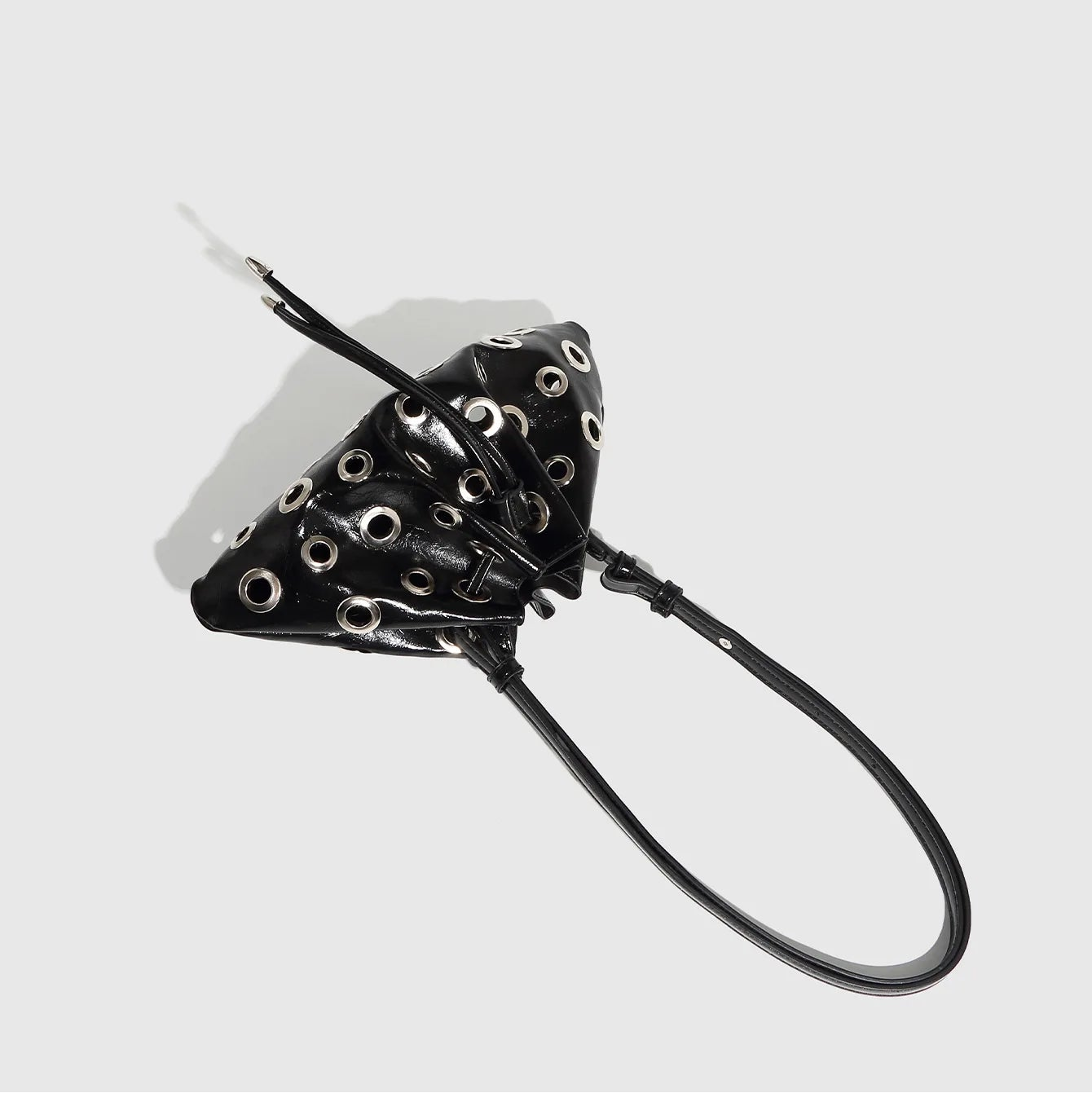 Nova Core Hollow Rivet Shoulder Bag - Black - Mermaid Way