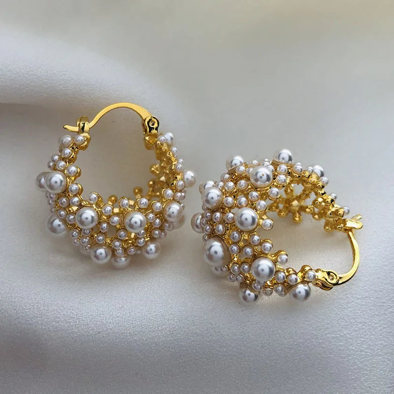 Pearl Hedgehog Gold Earrings Mermaid Way