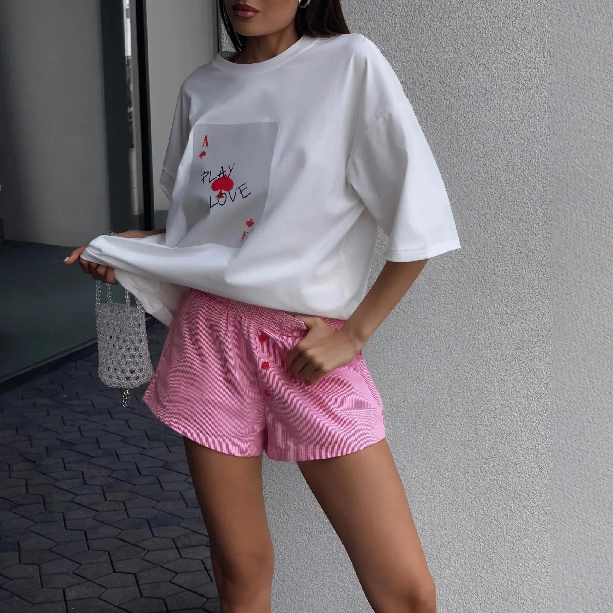 Play & Love Cotton T-Shirt - White / M - Mermaid Way