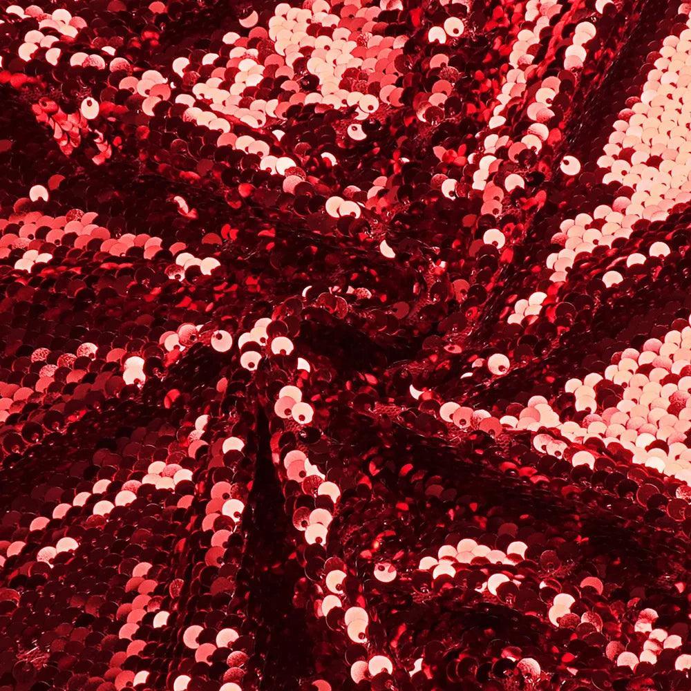 red sequin fabric for party dress