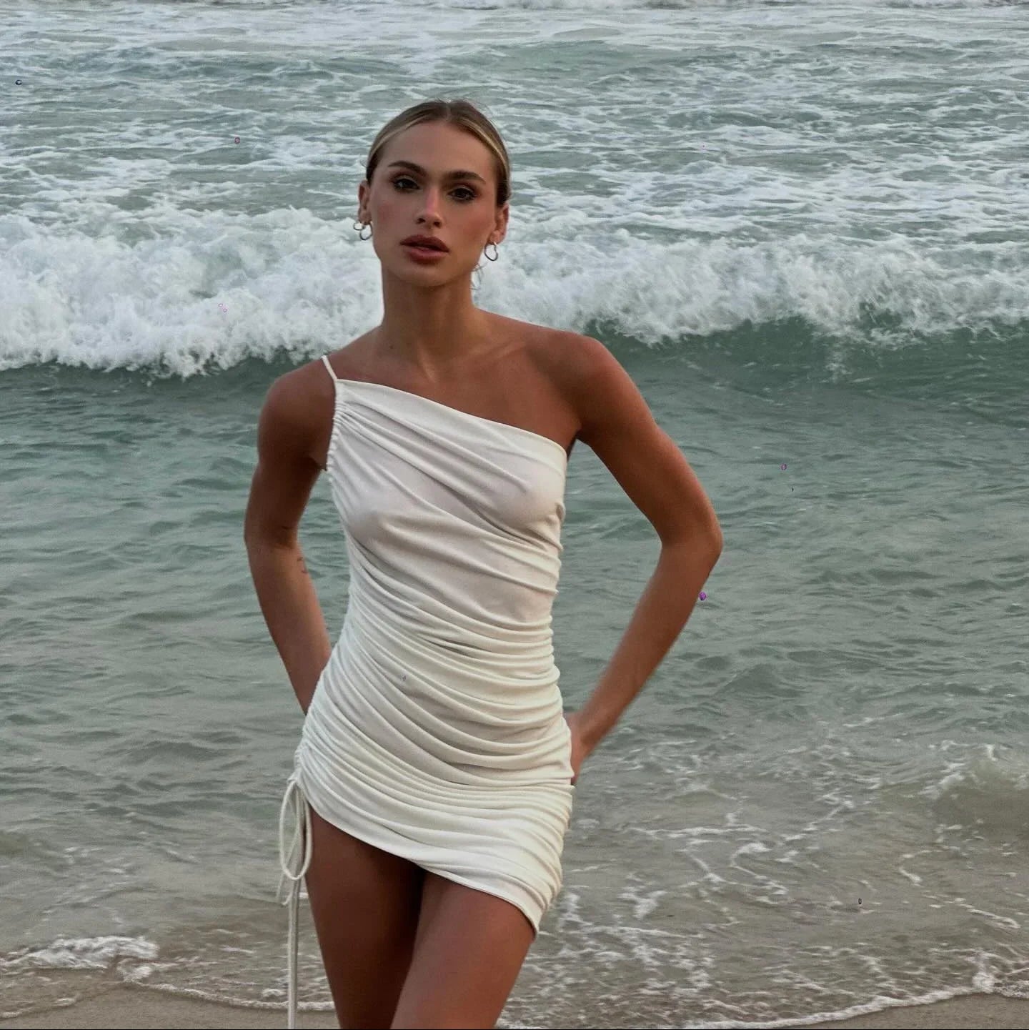 Pure Heart Pleated Mini Dress Mermaid Way