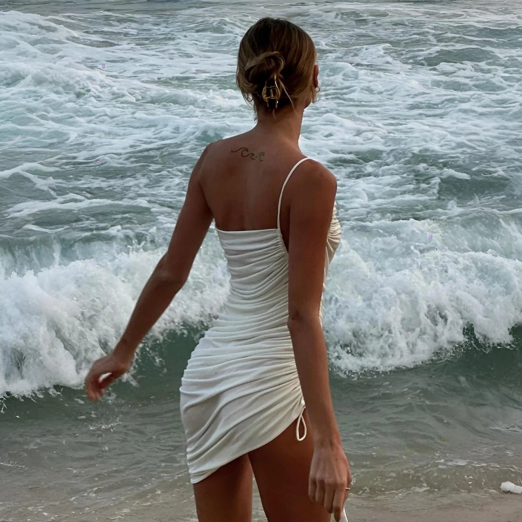 Pure Heart Pleated Mini Dress Mermaid Way