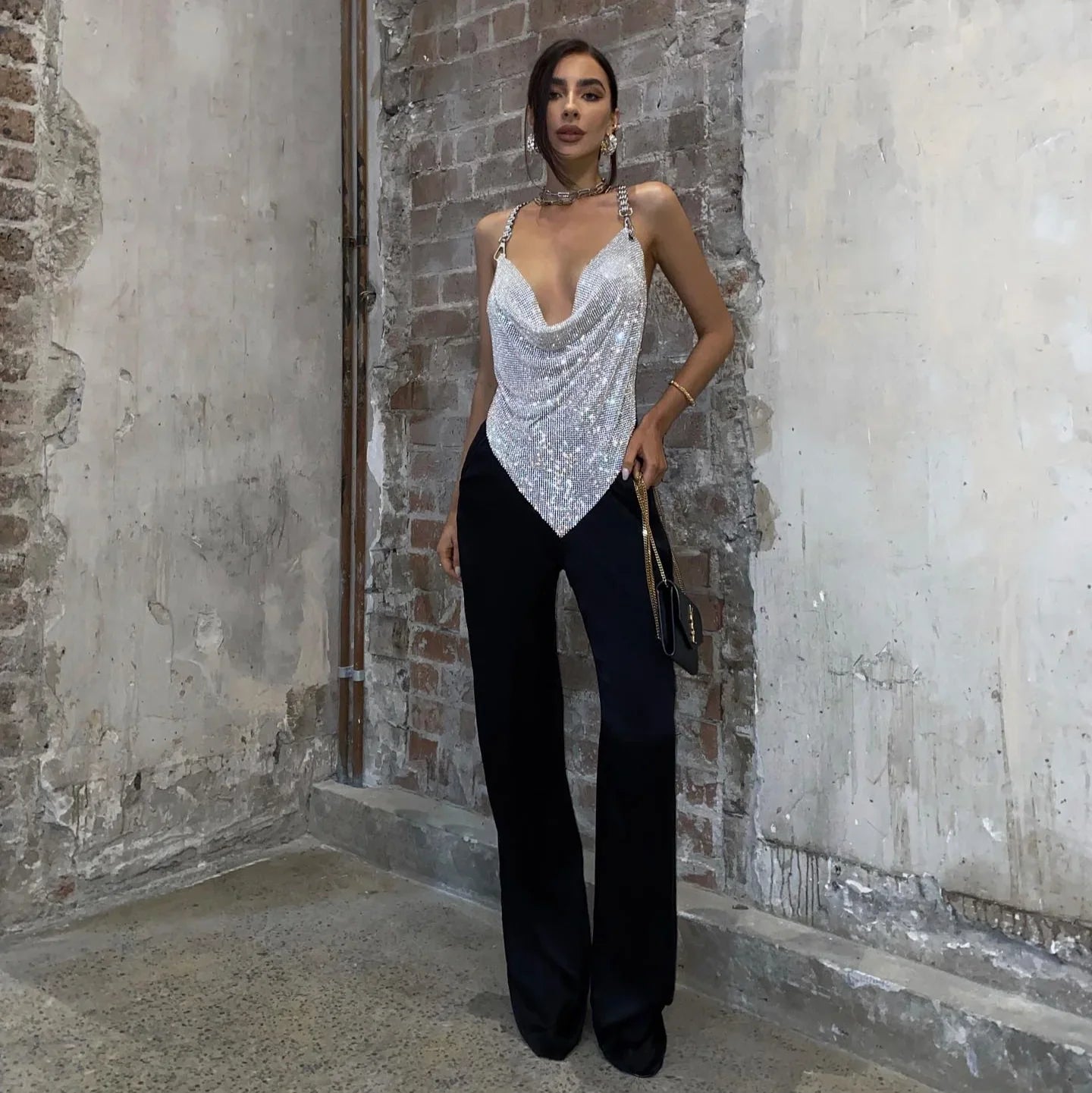 Rhode Diamond Mesh Chain Top Mermaid Way