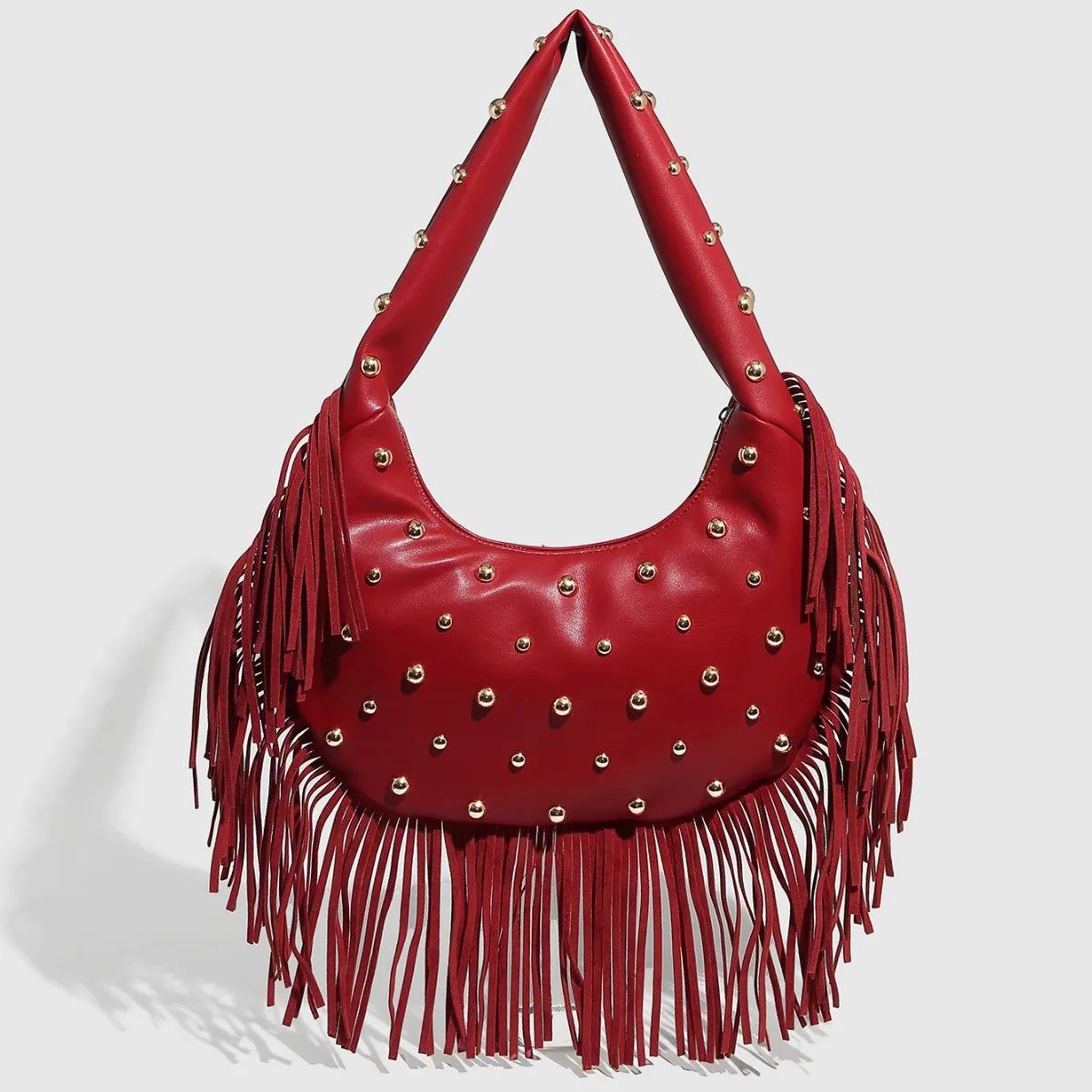 Rodeo Tassel Cloud Bag - Red - Mermaid Way