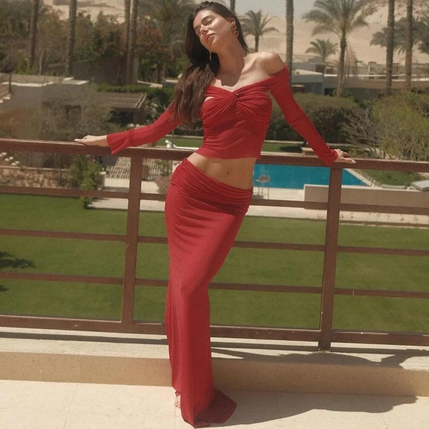 Shapiro Mesh Two Piece Set - Beige / S - Mermaid Way