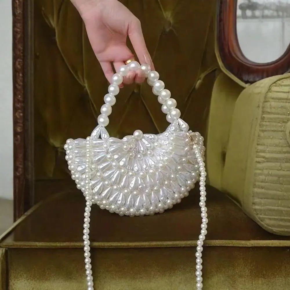 Sonata Pearl Handbag - White - Mermaid Way
