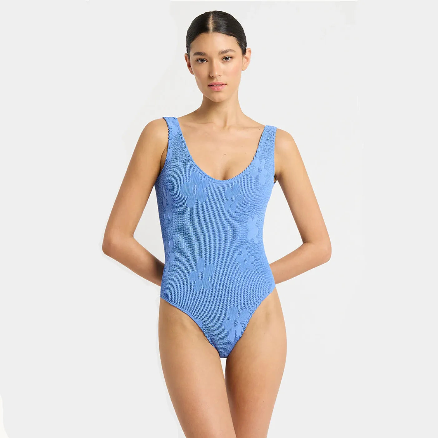 Sorrento Floral One Piece Swimsuit - Blue / S - Mermaid Way